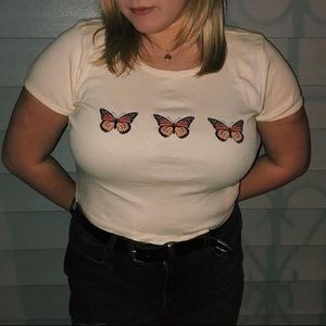 Butterfly Crop Tee